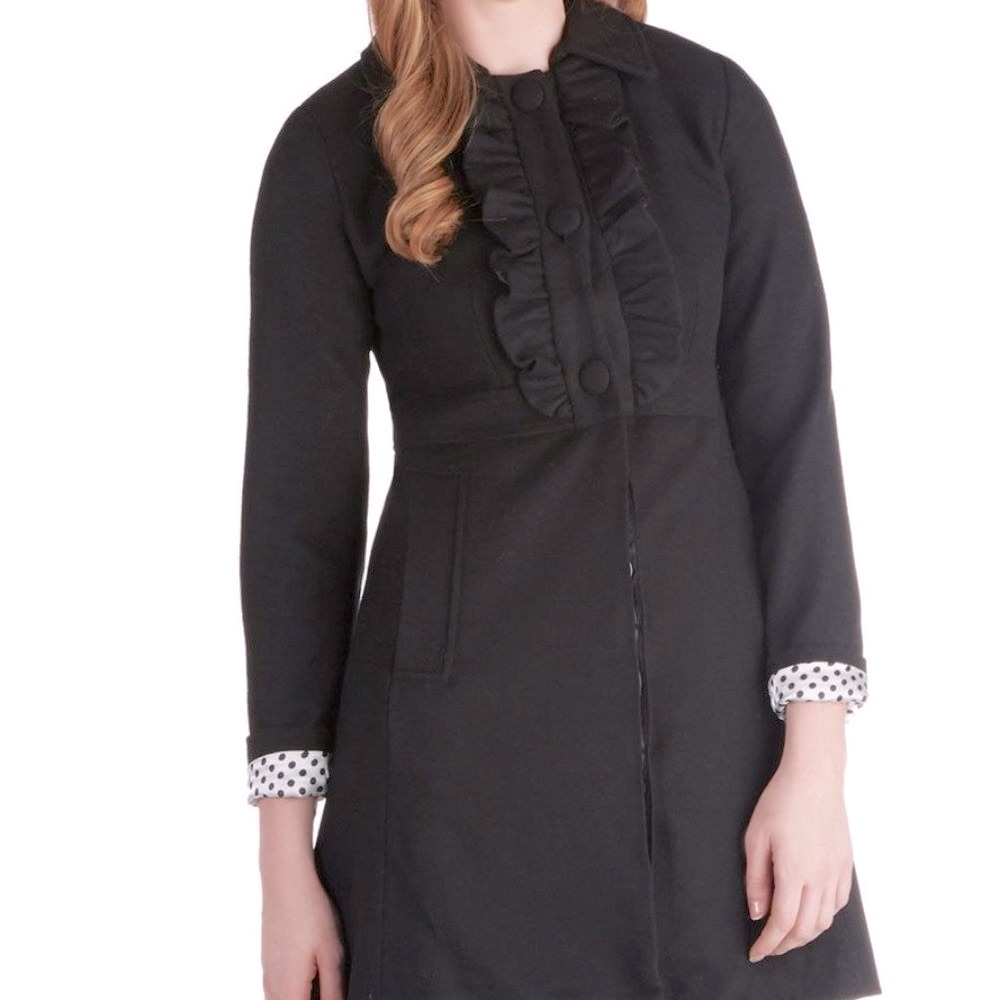 Modcloth In House Publisher Coat Sz M